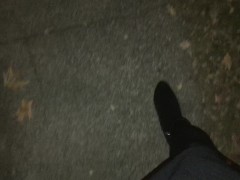 First night walk in heels
