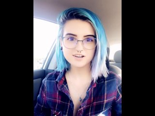 Showing off Tits & Smoking in Public