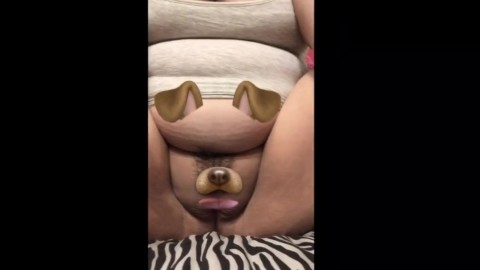 Putting a Snapchat filter on my pussy