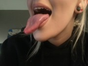 Preview 2 of long tongue drool porn