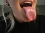 Preview 4 of long tongue drool porn