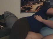 Preview 1 of BBW Lesbian Netflix and Chill turns into squirting and multiple orgasms
