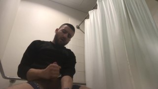 Wanker At Work In The Restroom