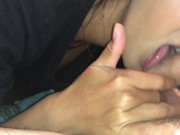 Preview 5 of Asian babe gives amazing blowjob and lets me cum in her mouth. EthanLanaE18