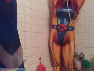 Jean Grey Tied Up and InflatedWith Water