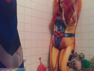 Jean Grey Tied Up and Inflatedwith Water