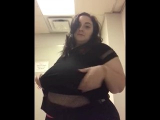 MILF Sneaks Twerking Strip Tease at Work and Gets Caught!