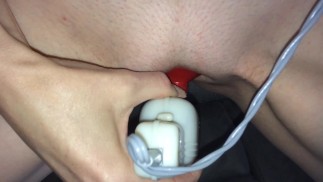 POV电动按摩器让我下车，高潮阴部刺激
