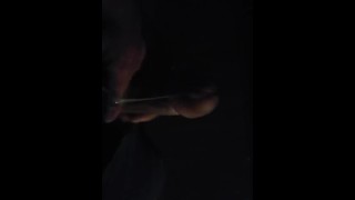 Dark masturbation with cumshot