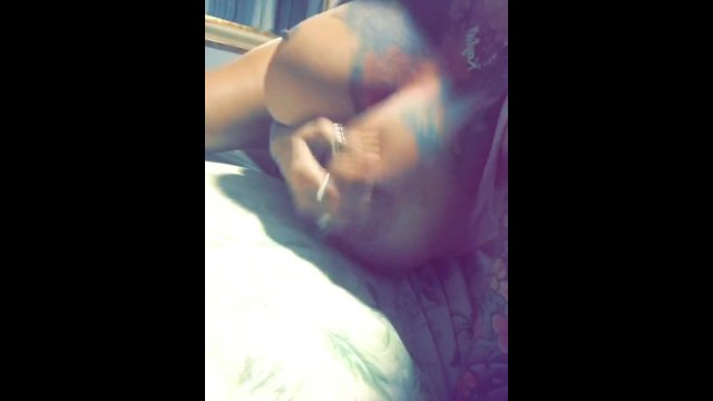 Trans playing with tits