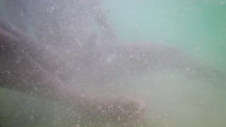 Jerking off outdoor 3  - under water -