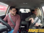 Preview 2 of Fake Driving School 2 students have hot backseat sex when instructor leaves
