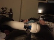 Wearing Latex and Spandex Layers Masturbating Until Cumshot