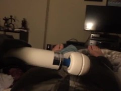 Wearing Latex and Spandex Layers Masturbating Until Cumshot