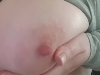 exclusive, solo female, big boob play, creamy skin