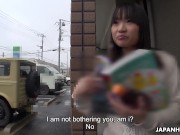 Preview 5 of Japanese slut, Mikoto Mochida sucks a stranger's dick outdoors, uncensored