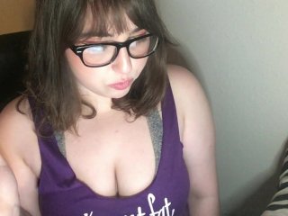 solo female, chubby girl, sexy voice, glasses