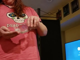 Long, slow dildo ride brings hot BBW to Cum Town