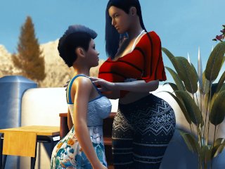big ass, height comparison, small tits, giantess