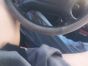 Preview 1 of pov: masturbating in my car on the side of the road