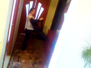 Peeping as stepmother undresses in the hallway – MyNakedStepmother