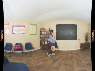 COLLEGE GIRL STRIPS OUT OF HER SKIMPY UNIFORM & WHITE KNICKERS