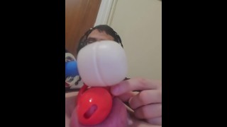 Locked fag milked to ruined orgasm