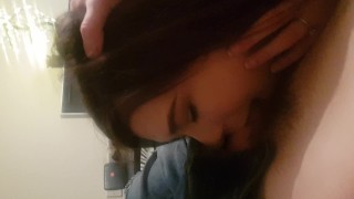 Teen GF Gives Blowjob After Party