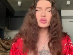 Hot TS Slut gets fuck by three men in a row and sucks dick till crying