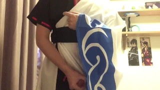 Gintoki Cosplay Masturbatie Sperma