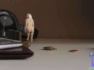 Your Tiny Shrunken Wife Encourages You to Jerk and Cum AllOn Her Tiny_Body