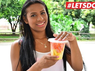 LETSDOEIT - Picked up at the Market Latina Teen Swallows a Huge Load