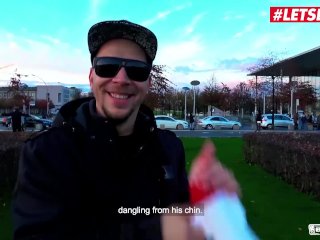 LETSDOEIT - Horny Amateur Brunette Picked Up For Sex In The Sex Bus