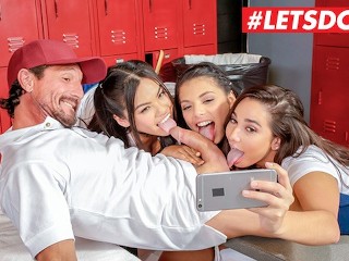 LETSDOEIT - Slutty BFFs Gina Valentina & Karlee Grey Scam their Coach