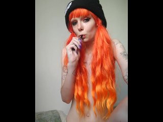 sex toys, tattooed women, red head, toys