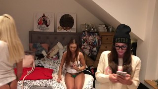 Non Nude Tease Of Czech Teens Trying On Party Lingerie And Mini Skirts At Home