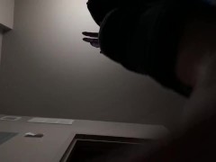 Giantess stomps on bad peeping little man