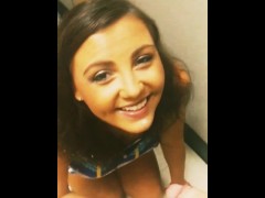 CoyWilder - Public dressing room blowjob and cum facial