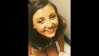 Public Blowout And Cum Facial In The Dressing Room