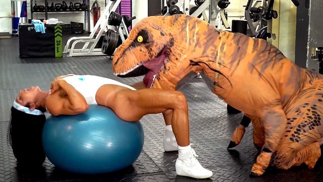 Real Fitness Porn - Camsoda - Hot MILF Stepmom Fucked by Trex in Real Gym Sex - Pornhub.com