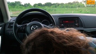 Risky Blowjob In A Car With Amazing Massive Cumshot