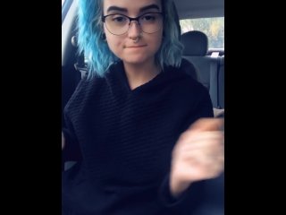 Smoking a Joint & Flashing Tits in Car