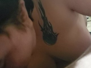tattooed women, blowjob, small tits, amateur