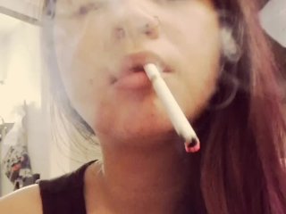 petite, webcam, smoking fetish, smoking