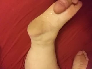 Rubbing my Dick on her Foot