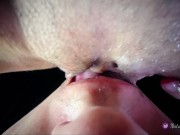 Preview 6 of POV Closeup Licking Creamy Pussy and Clit.Real Pulsating Squirt Orgasm