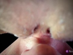 POV Closeup Licking Creamy Pussy and Clit.Real Pulsating Squirt Orgasm