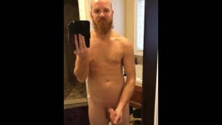 Gingerbeardedman stroking his cock