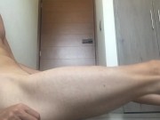 Preview 4 of Sexy Guy Excercises Naked, Wank and Cum