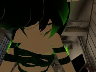 Cat Girl only in Ribbons Bondage_gives Sexy_Lap Dance Hump (POV)